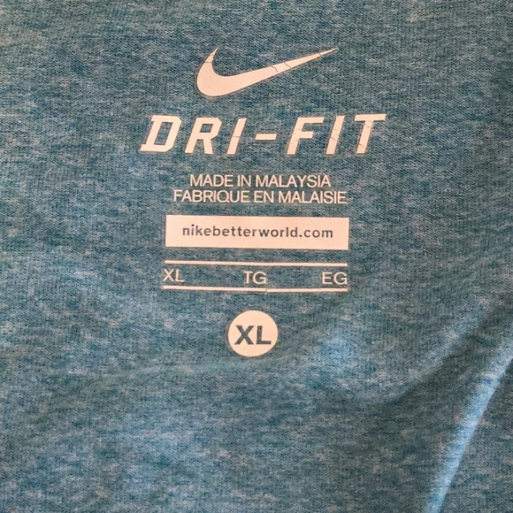 Nike Dri-Fit Running Shirt In Teal, Size XL - Picture 4 of 8